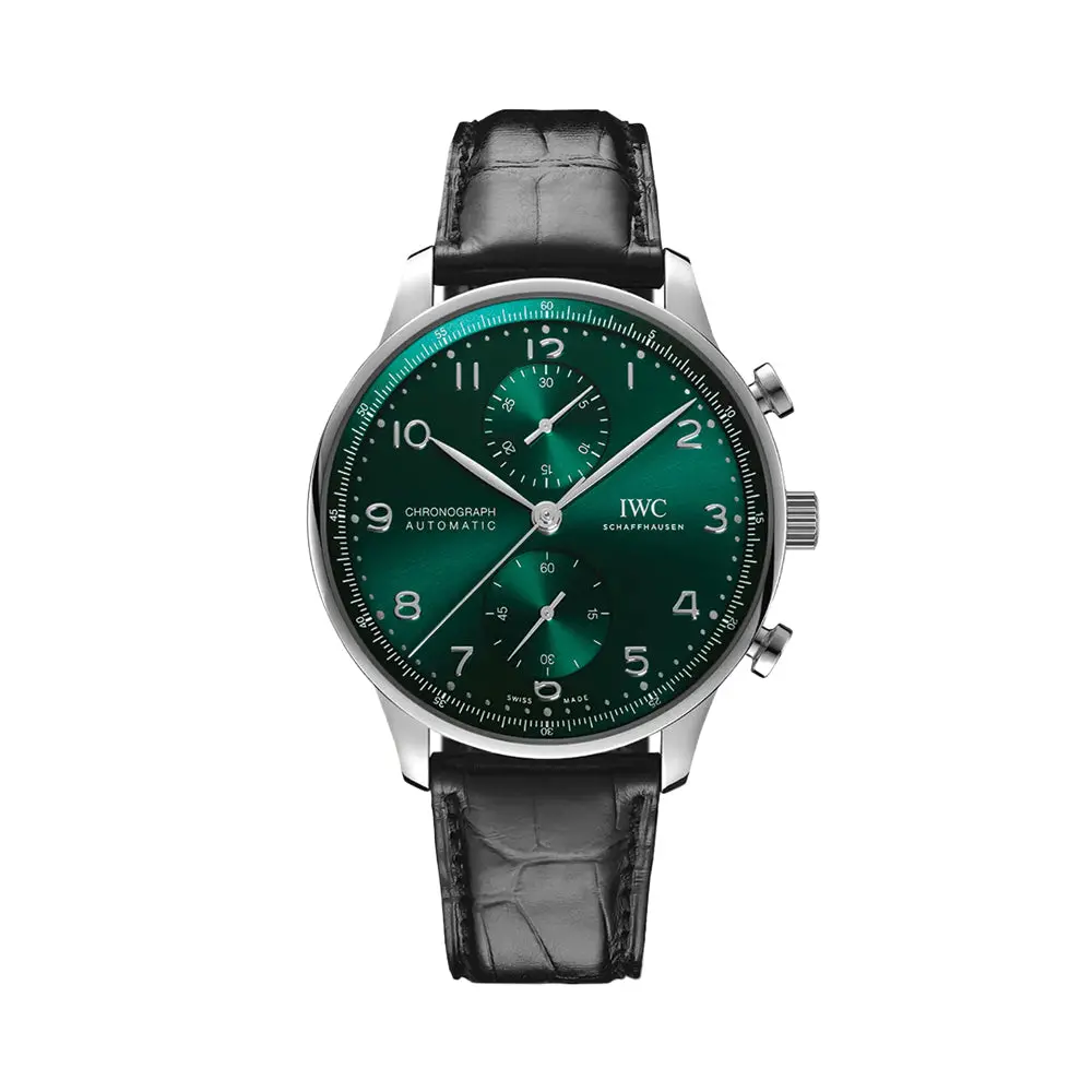Portugieser Chronograph 41Mm - Green On Leather Strap 1