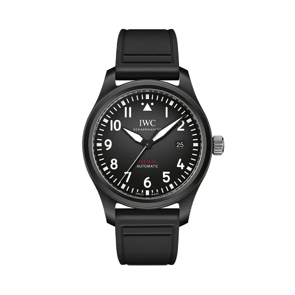 Pilot's Watch Automatic Top Gun 41Mm - Black On Rubber Strap 1