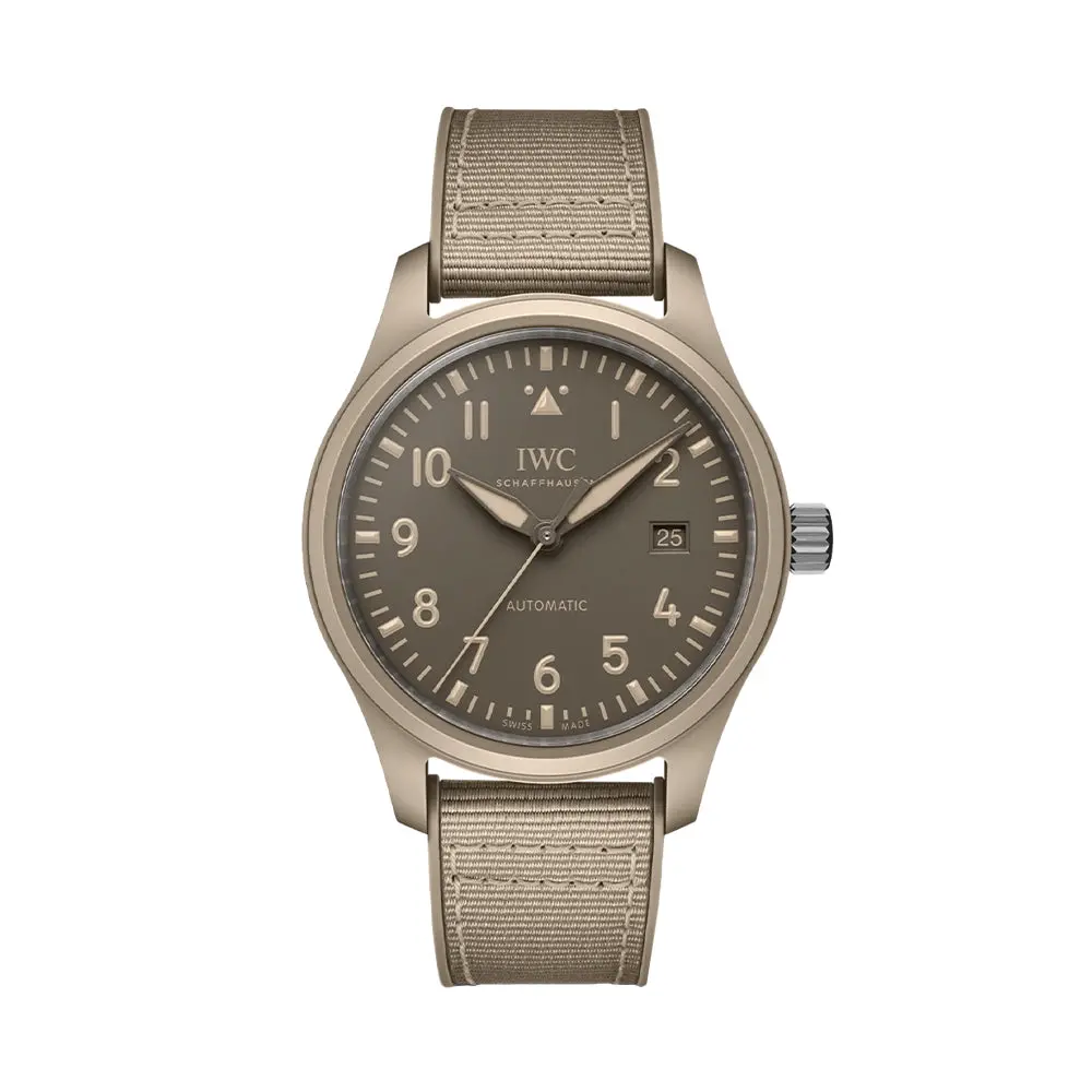 Pilot's Watch Automatic Top Gun Mojave Desert Ceramic Case 41Mm - Brown On Rubber Strap 1