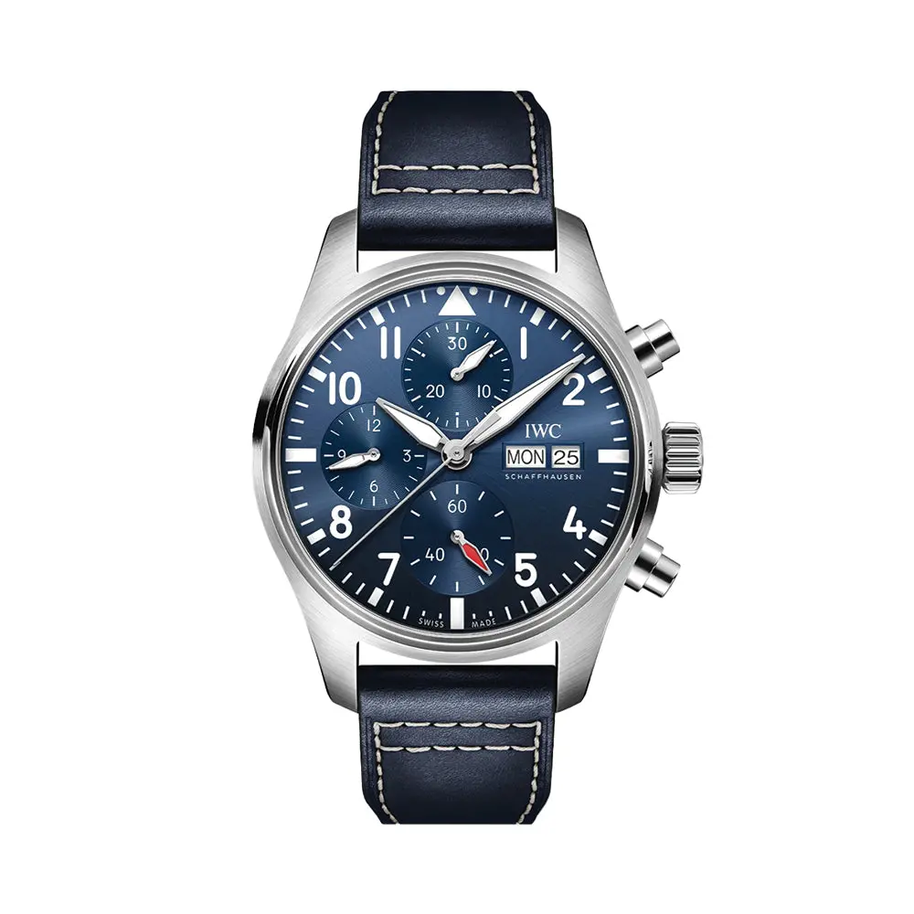 Pilot's Watch Chronograph 41Mm - Blue On Leather Strap 1