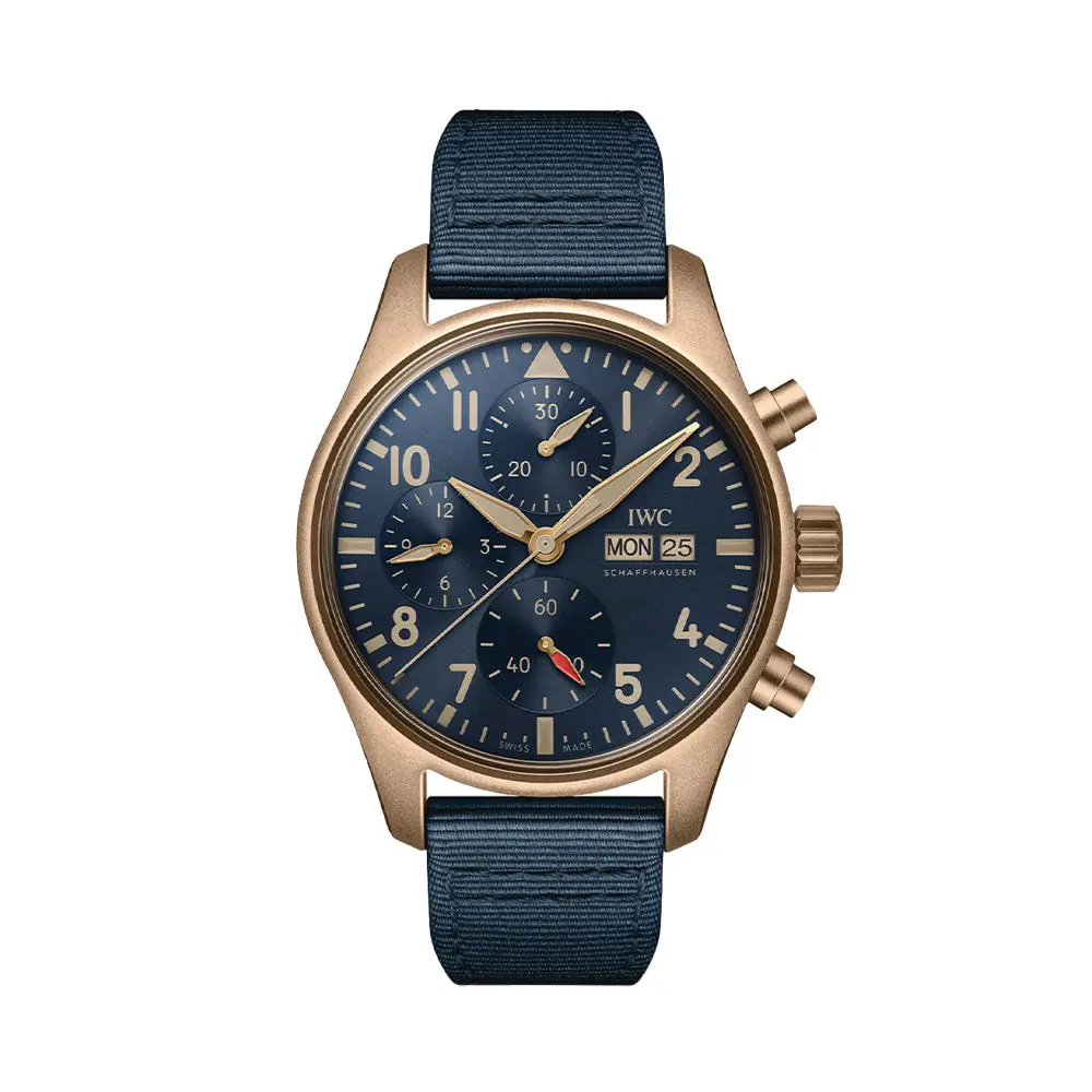 Pilot's Watch Chronograph Bronze Case 41Mm - Blue On Textile Strap 1