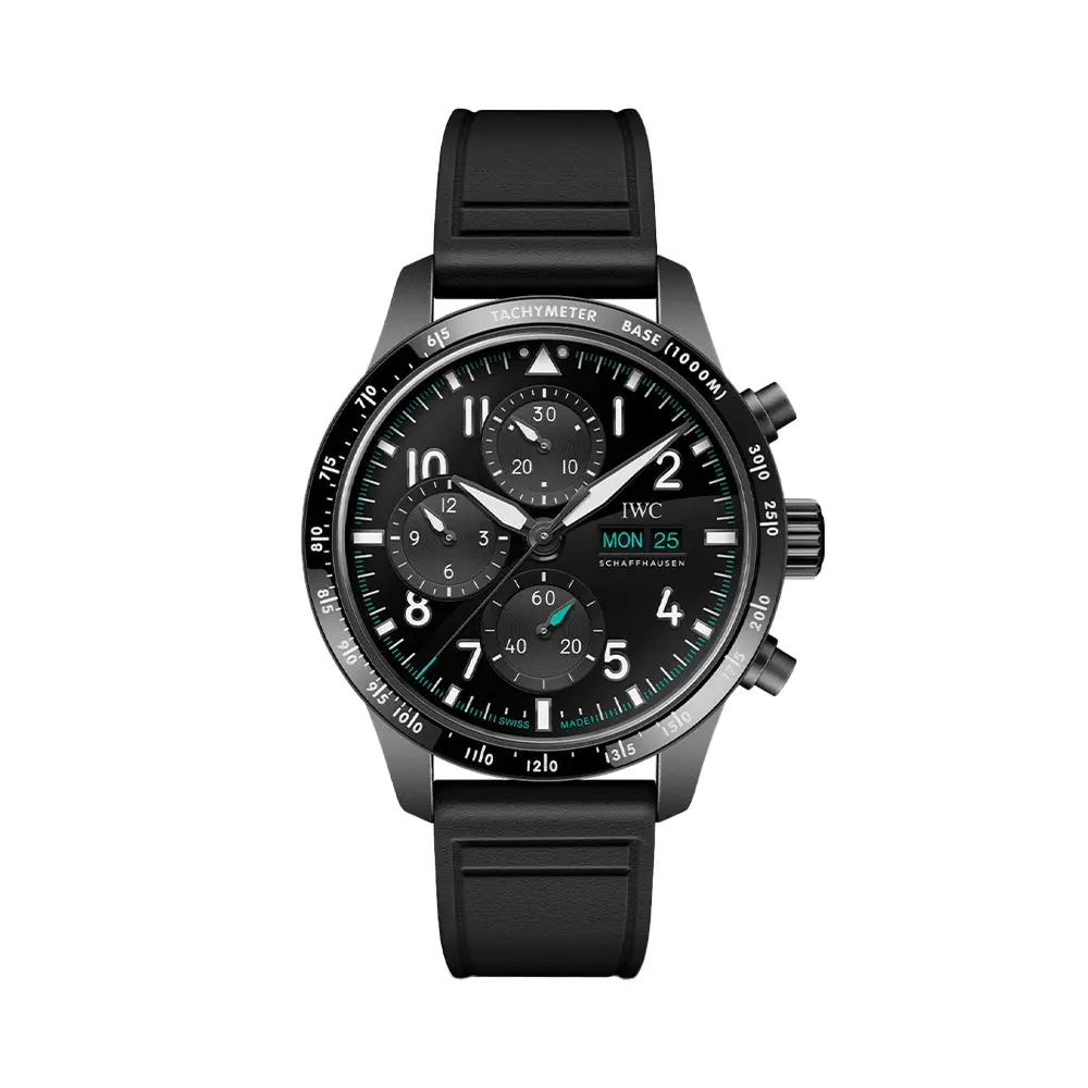 Pilot’S Watch Performance Chronograph Mercedes-Amg Petronas Formula One™ Team Ceratanium® Case 41Mm - Black On Rubber Strap 1