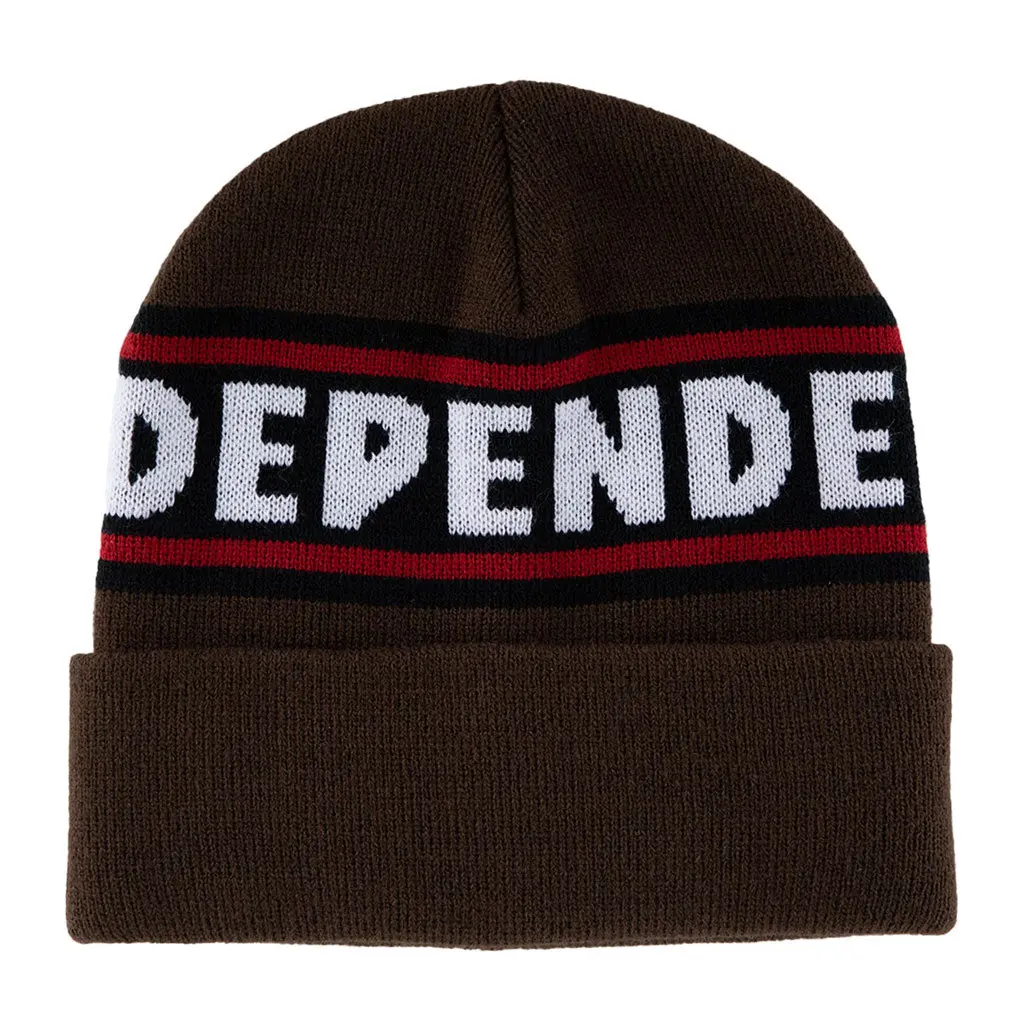 Independent Bar Logo Beanie - Chocolate 1