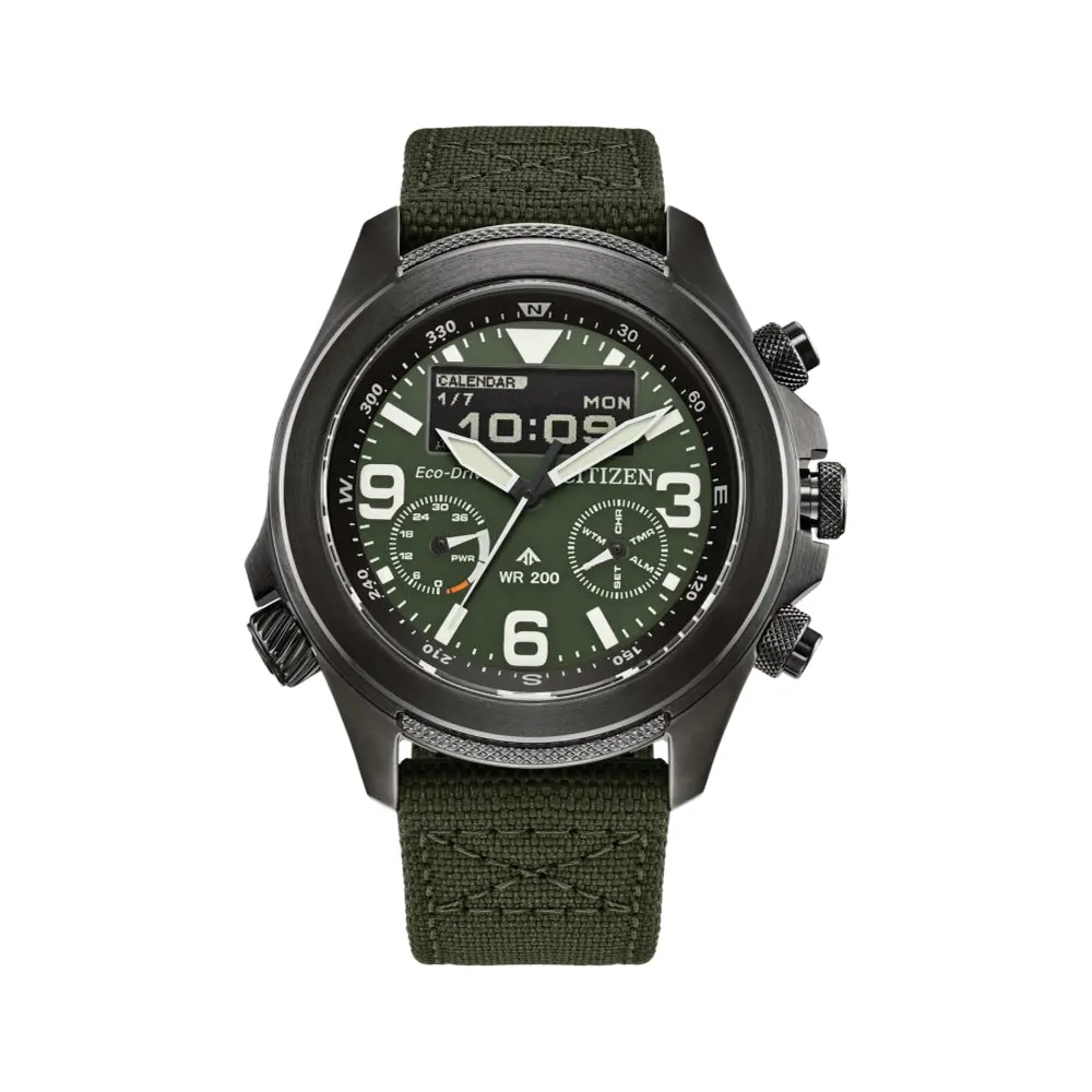 Promaster Land U822 Eco-Drive 43.9Mm - Green On Fabric Strap 1