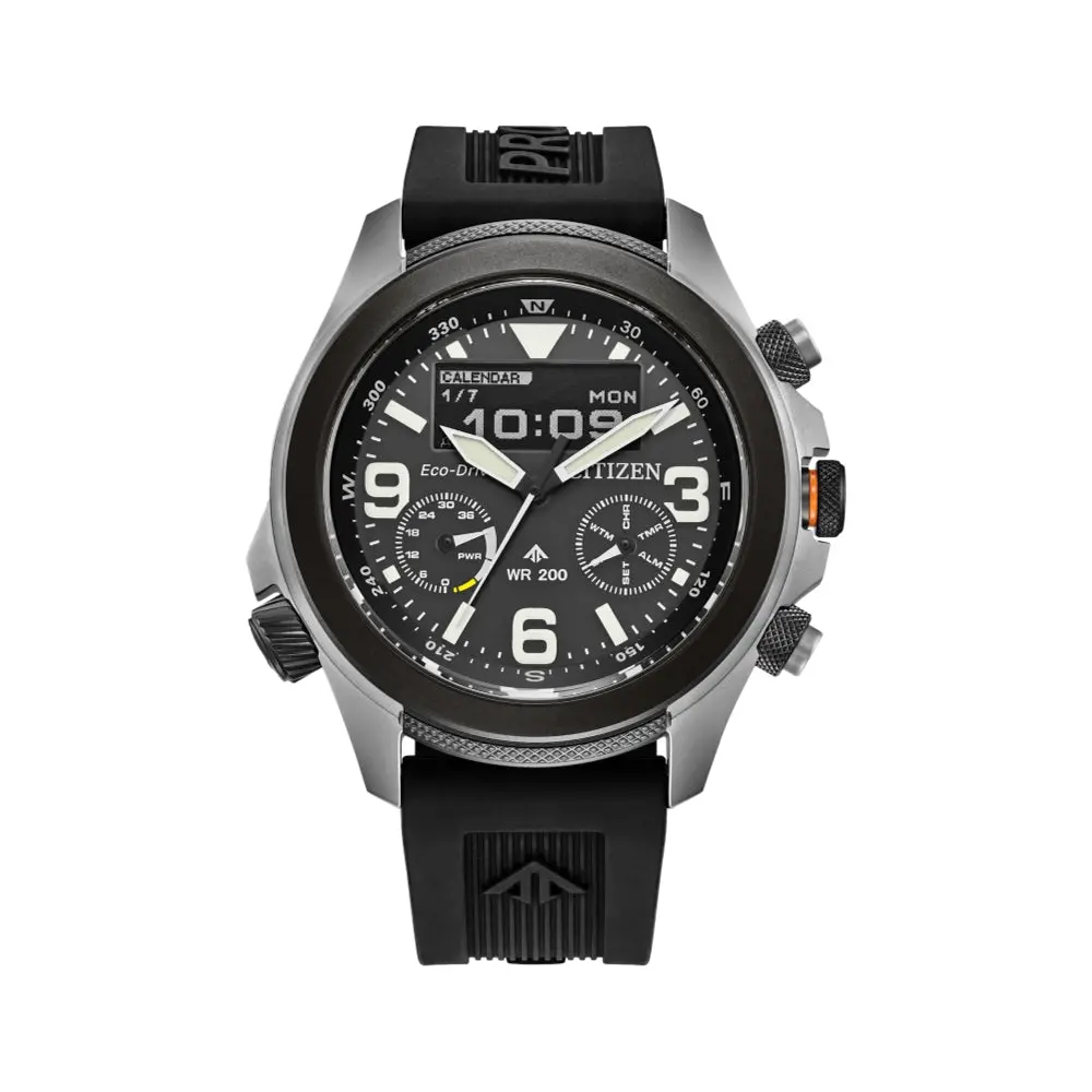 Promaster Land U822 Eco-Drive 43.9Mm - Black On Rubber Strap 1
