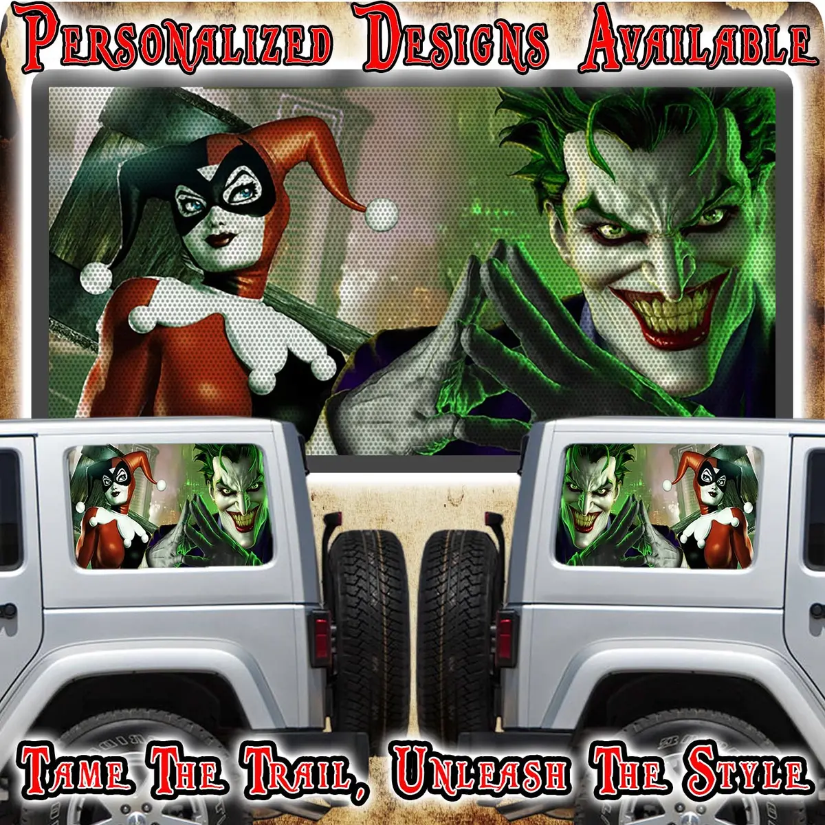 Joker Rear Quarter Window See Through Graphic. 1