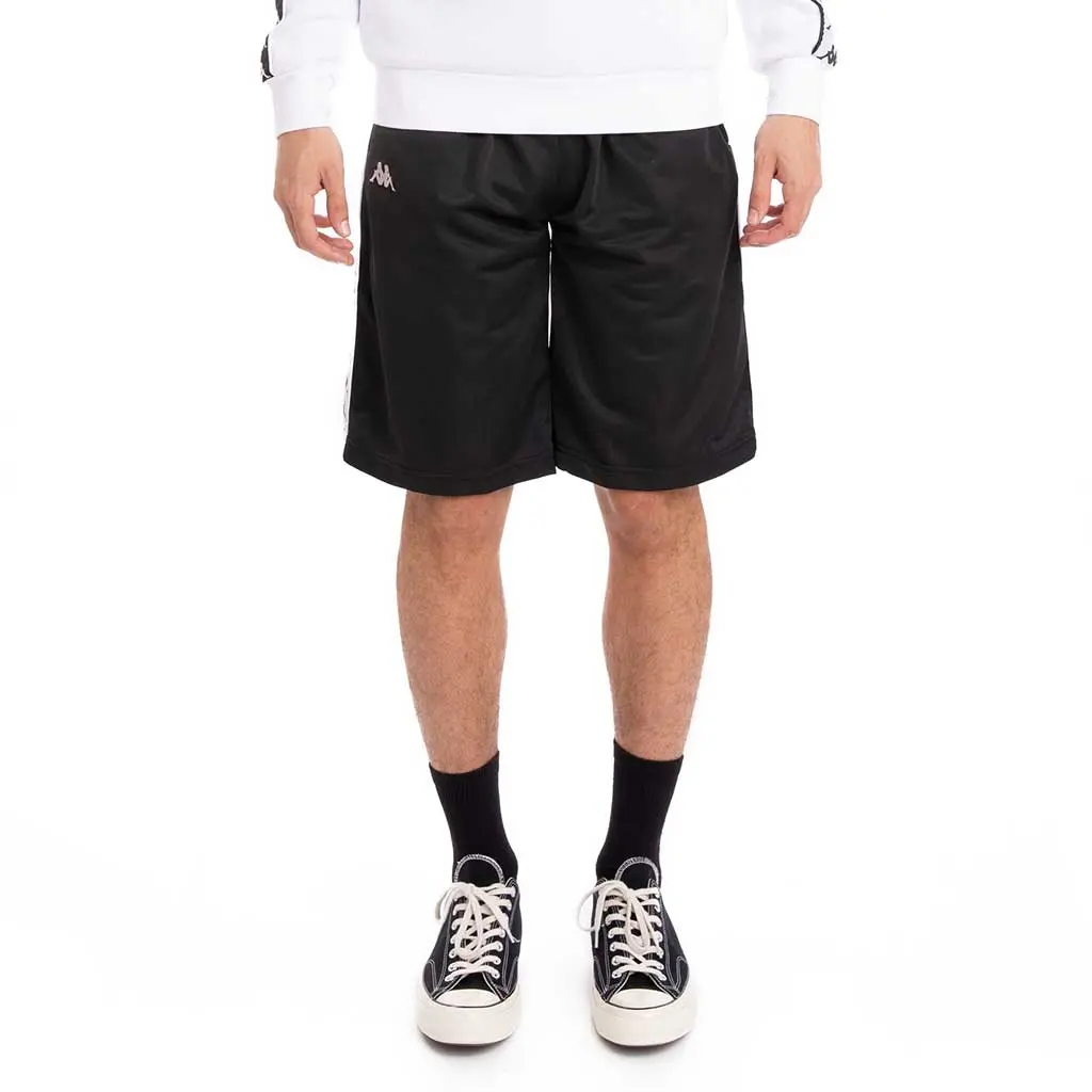 Kappa 222 Banda Treadwelz Shorts - Black/Grey/White 1