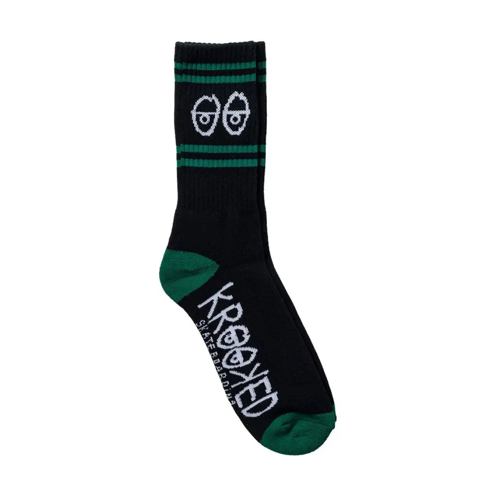 Krooked Emb Eyes Sock - Black 1