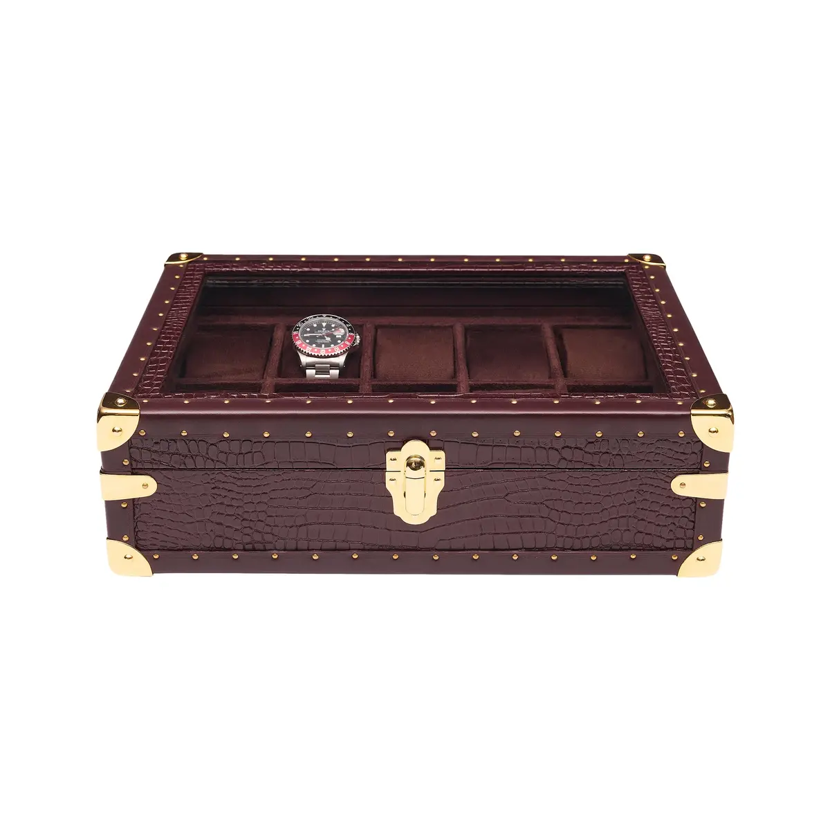 Brompton Optic Ten Watch Box - Brown 1