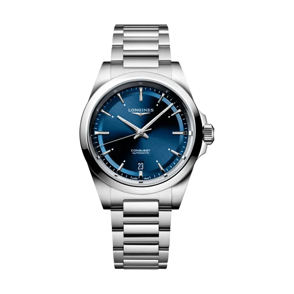 Conquest 38Mm - Blue On Bracelet 1