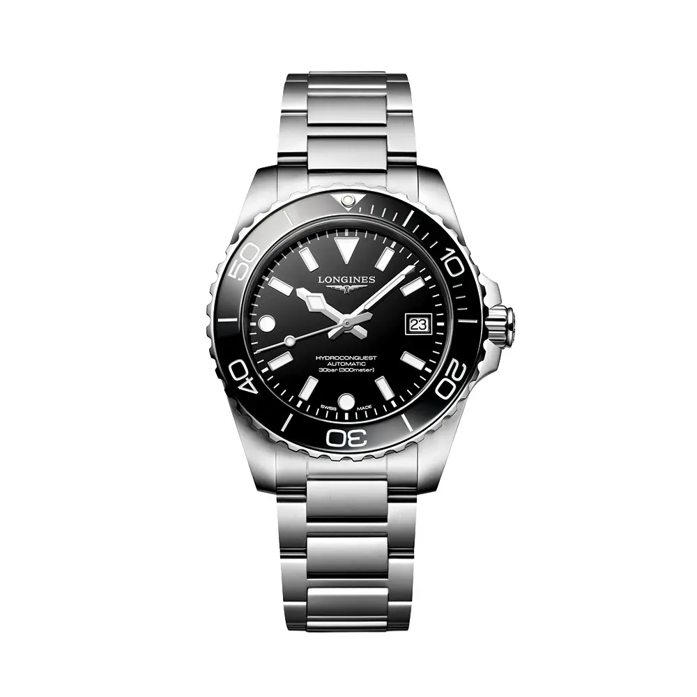 Hydroconquest 39Mm - Black On Bracelet 1