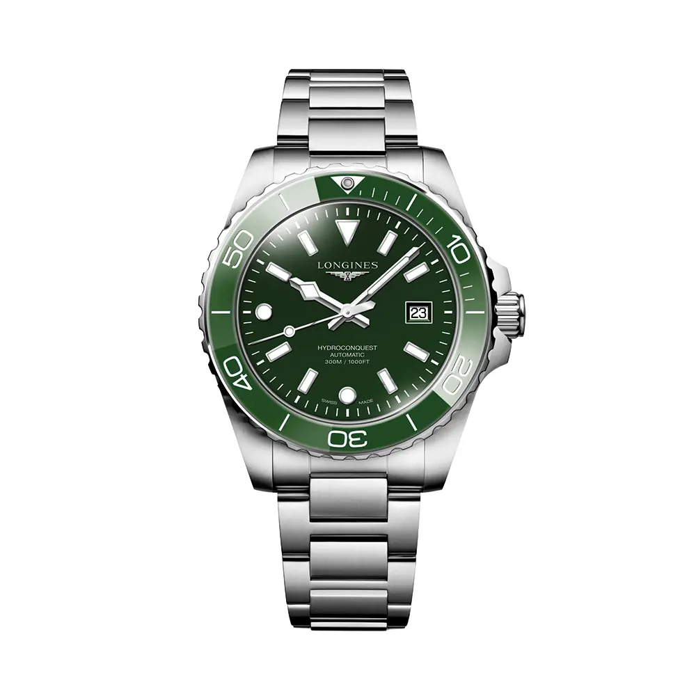 Hydroconquest 42Mm - Green On Bracelet 1