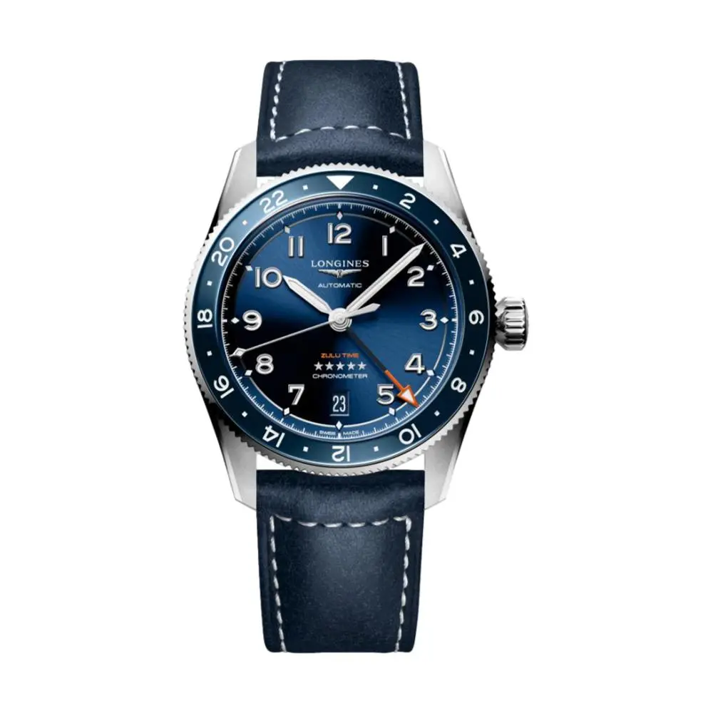 Spirit Zulu Time 39Mm - Blue On Leather Strap 1