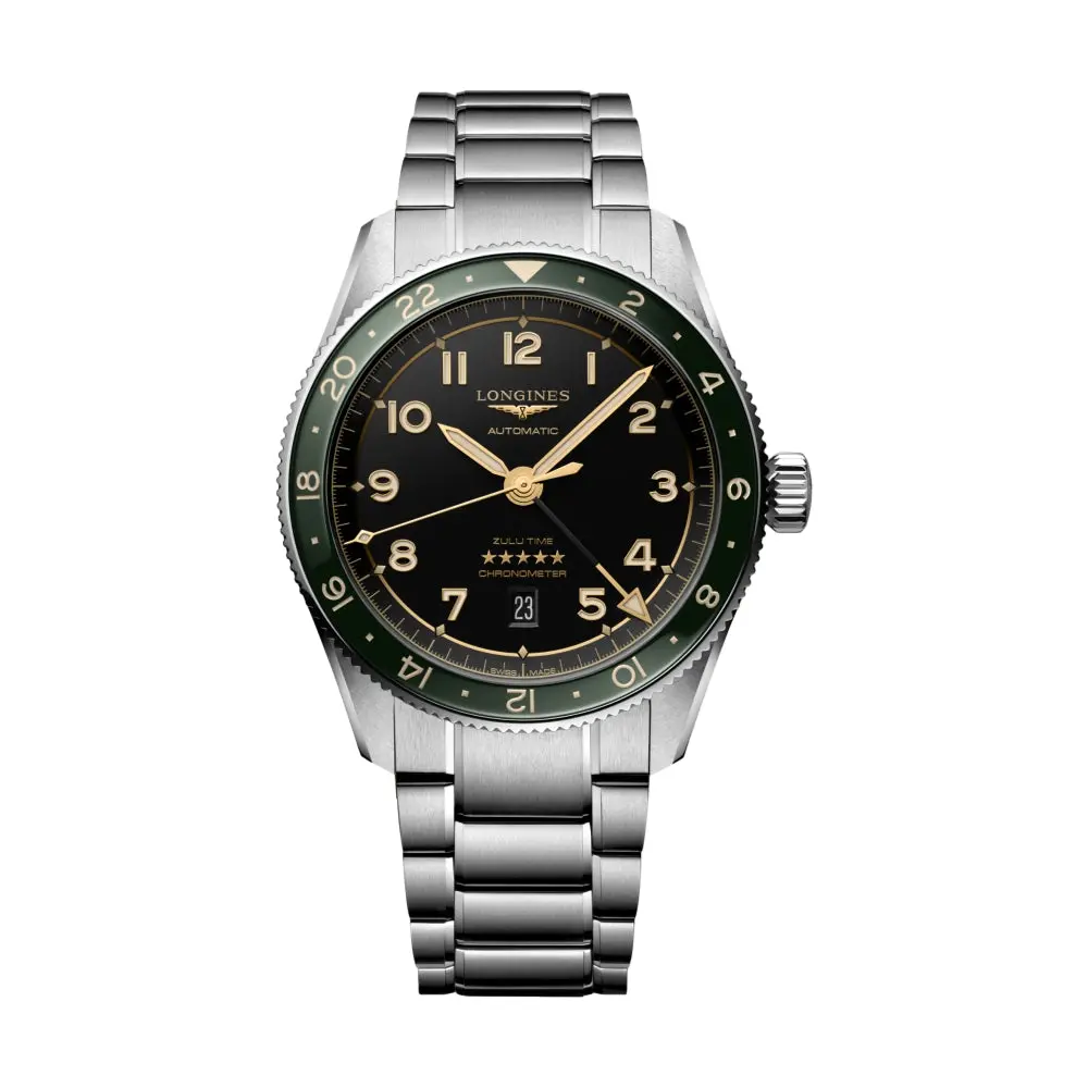 Spirit Zulu Time Green Bezel 42Mm - Black On Bracelet 1