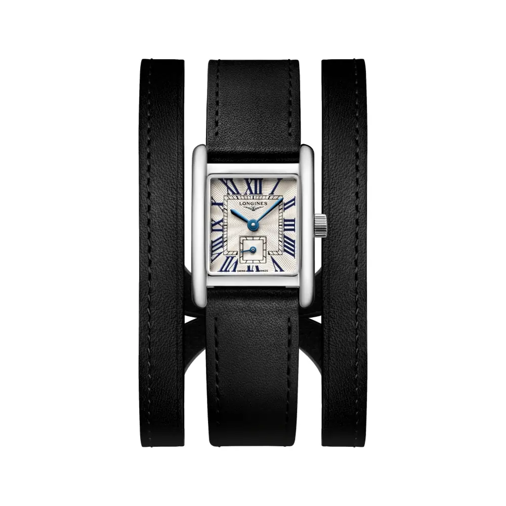 Mini Dolcevita 29Mm - Silver "Fliniqué" On Leather Strap 1
