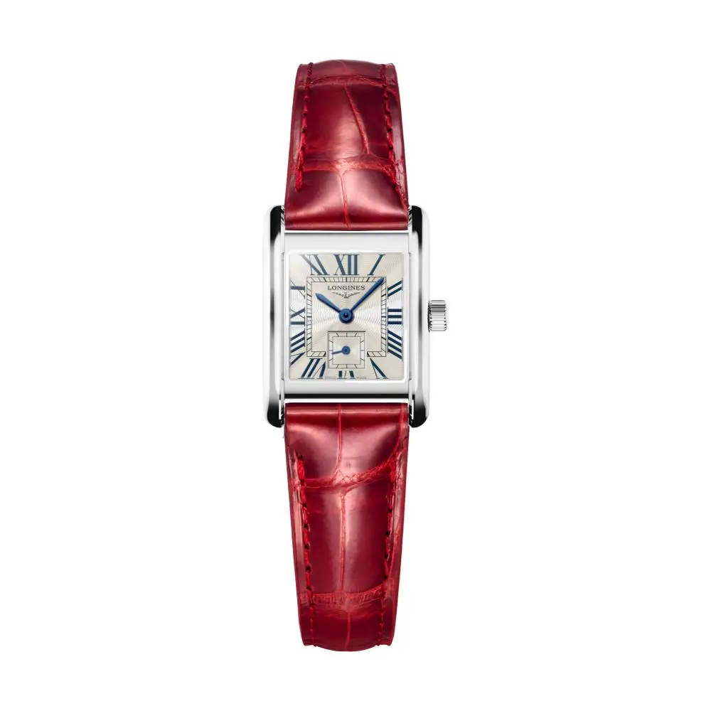 Mini Dolcevita 29Mm - Silver "Fliniqué" On Leather Strap 1
