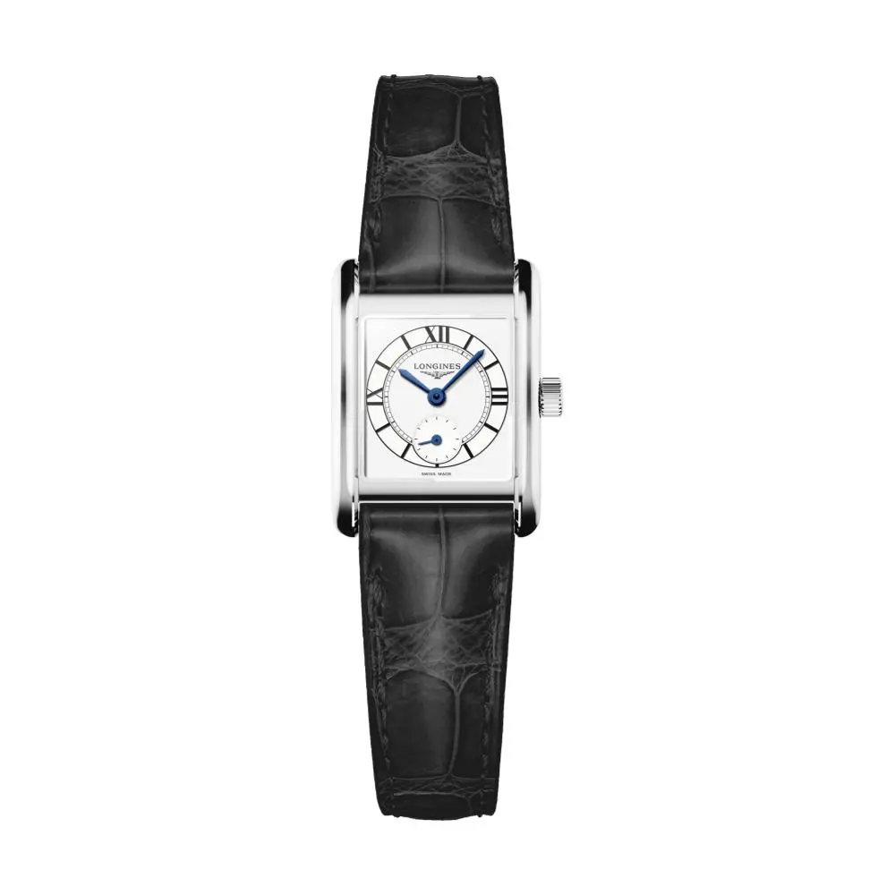 Mini Dolcevita 29Mm - Silver "Fliniqué" On Leather Strap 1