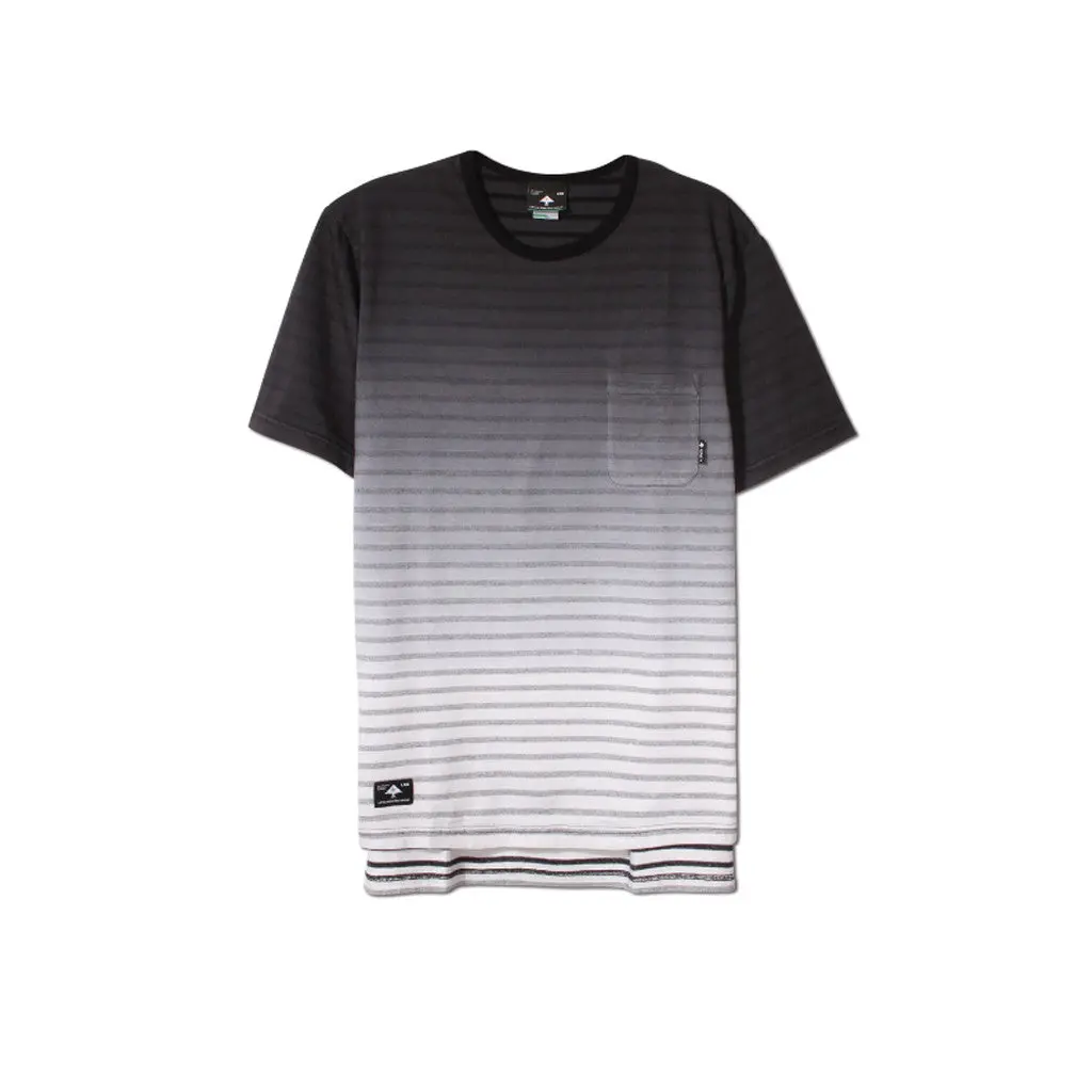 Lrg Derby Knit Drop Tail Tee - Black 1