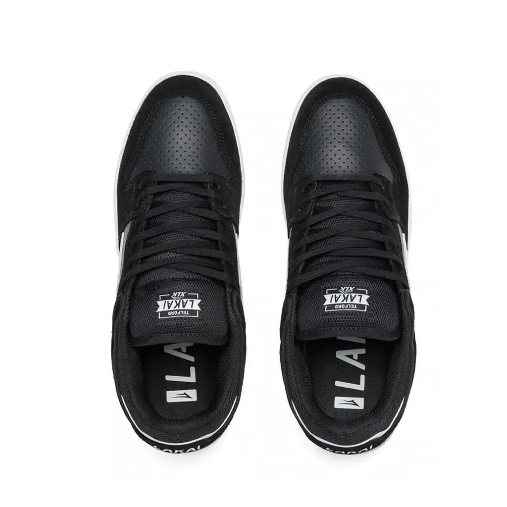 Lakai Telford Low - Black/White Suede 3