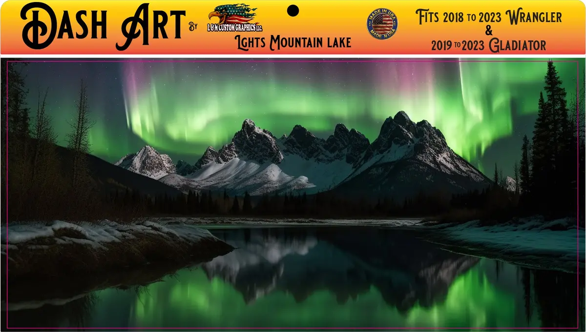 Northern Lights With Mountain Lake Dash Art 1
