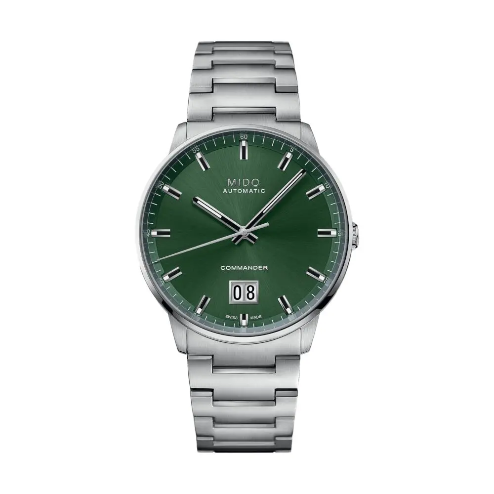 Commander Big Date 42Mm - Green On Bracelet 1
