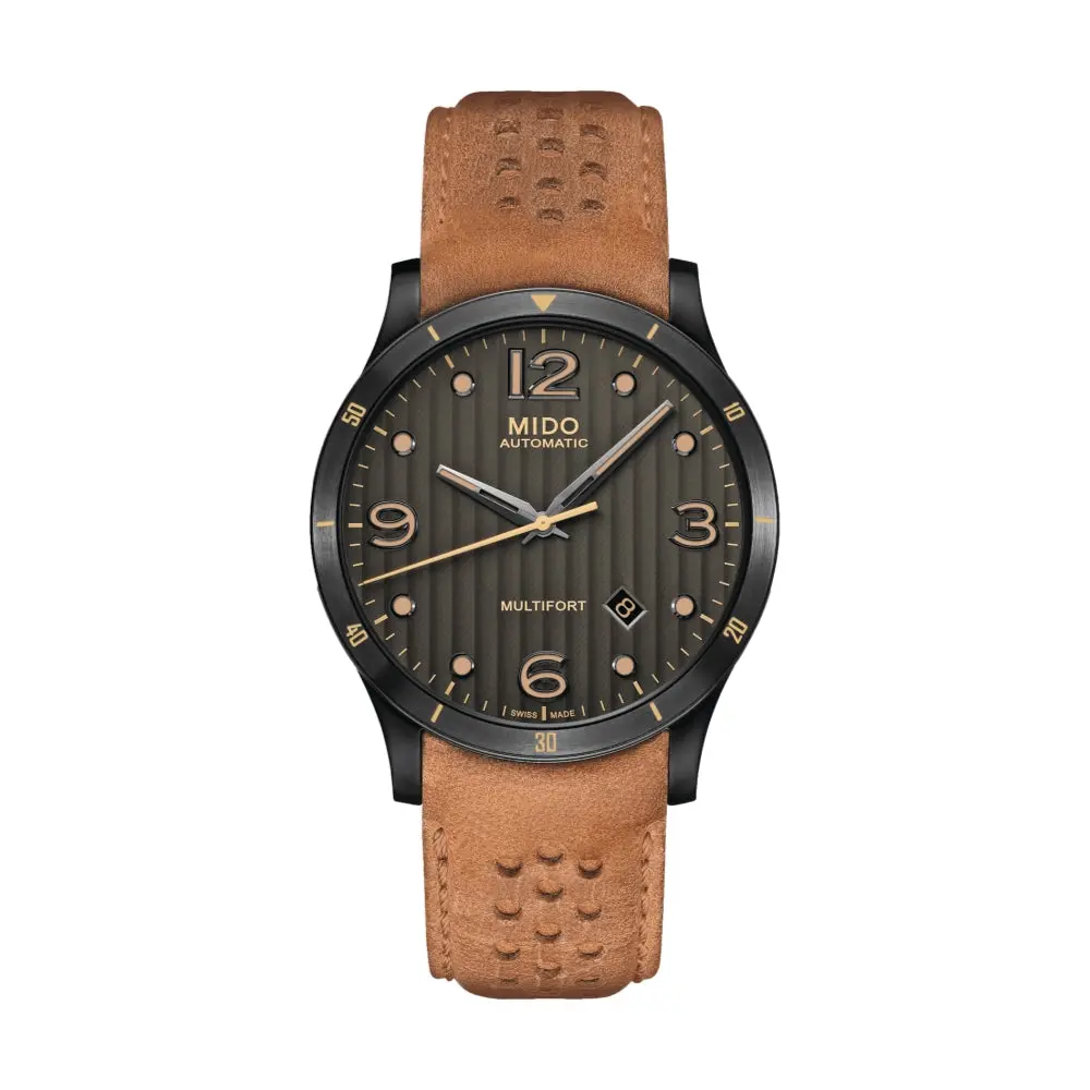 Multifort Adventure 42Mm - Grey On Leather Strap 1