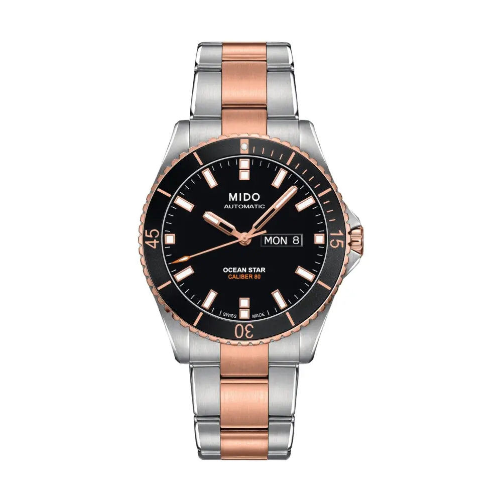 Ocean Star Captain Two-Tone 42.5Mm - Black On Bracelet 1