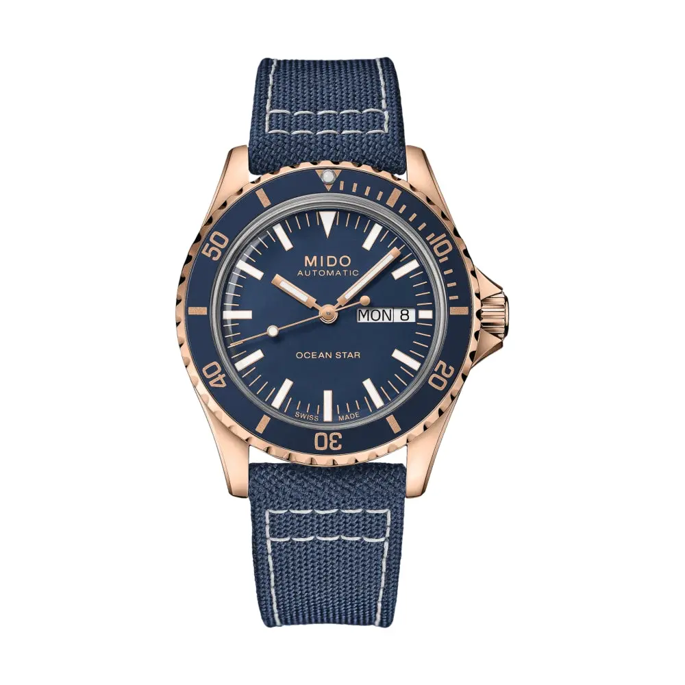 Ocean Star Tribute 40.5Mm - Blue On Fabric Strap 1