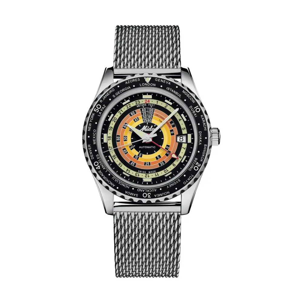 Ocean Star Decompression Worldtimer 40.5Mm - Black On Rubber Strap W/ Additional Bracelet 1