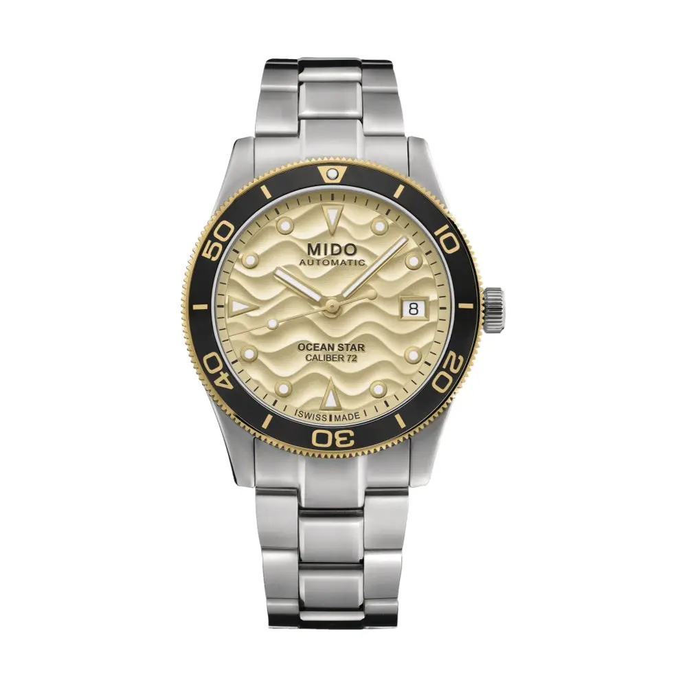 Ocean Star Black And Yellow-Gold Pvd Bezel 39Mm - Champagne On Bracelet 1