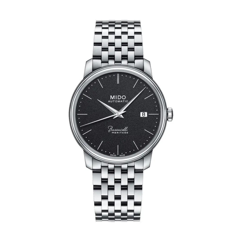 Baroncelli Heritage Gent 39Mm - Black On Bracelet 1