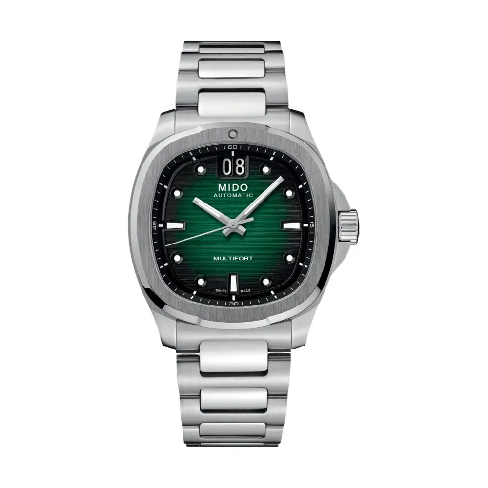 Multifort Tv Big Date 40Mm - Green On Bracelet 1