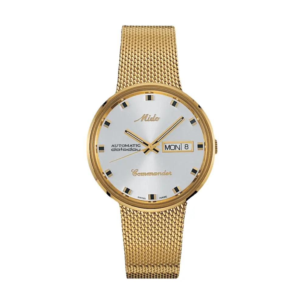 Commander 1959 Yellow Gold Pvd 37Mm - Silver On Bracelet 1
