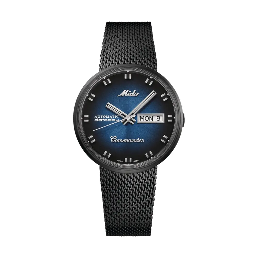 Commander Shade Black Pvd 37Mm - Blue On Bracelet 1