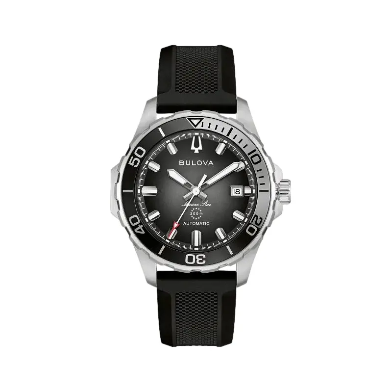 Marine Star Series B 41Mm - Black On Rubber Strap 1