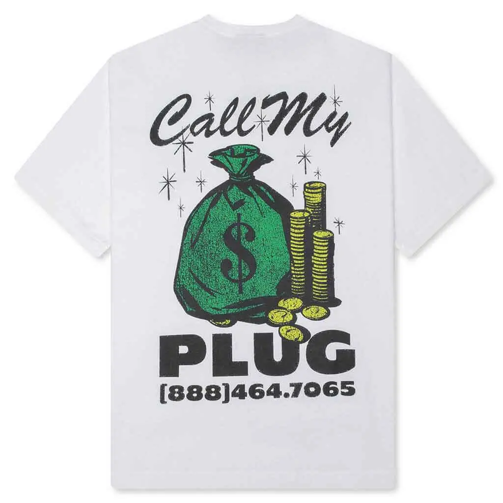Market Call My Plug S/S Tee - White 1