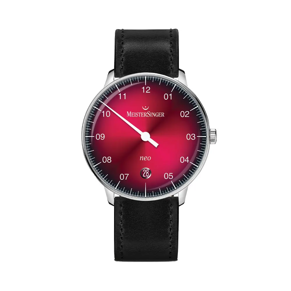 Neo Automatic 36Mm - Red On Leather Strap 1