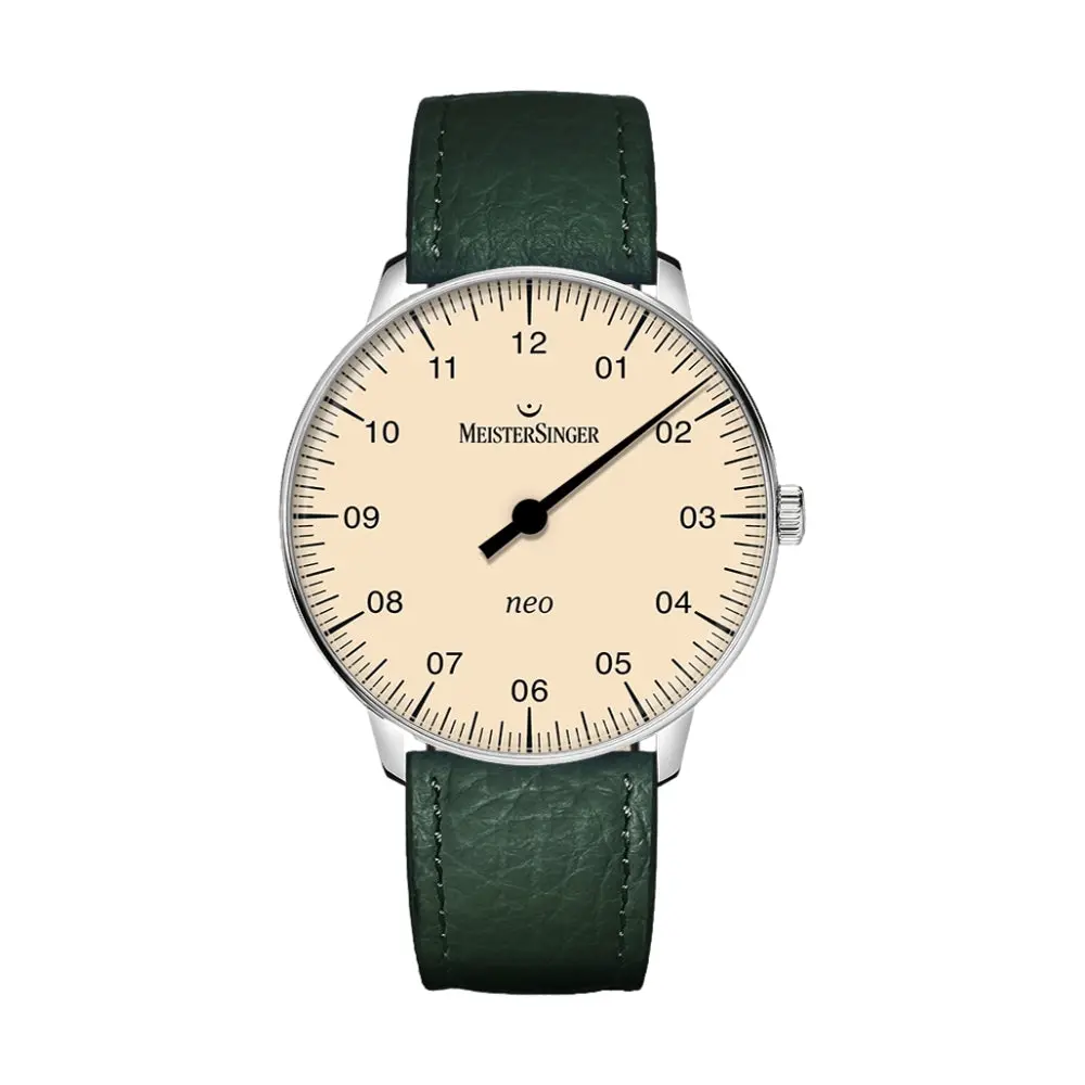 Neo Sapphire 36Mm -  Ivory On Leather Strap 1