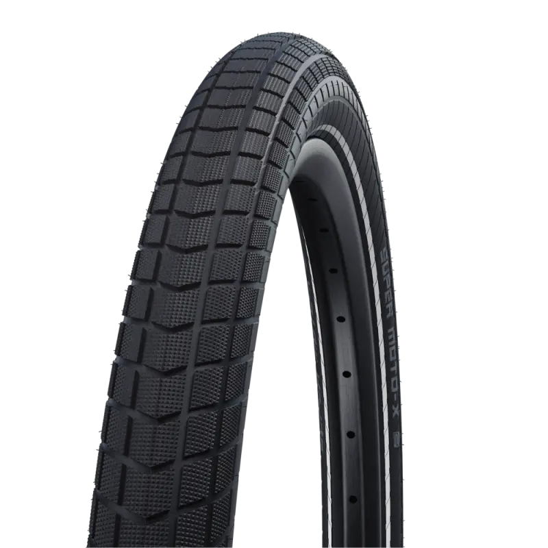 Nos Schwalbe Super Moto-X Tire, 27.5 X 2.40 (62-584), Black W/Reflex, Greenguard, Dual Compound, Wire 1
