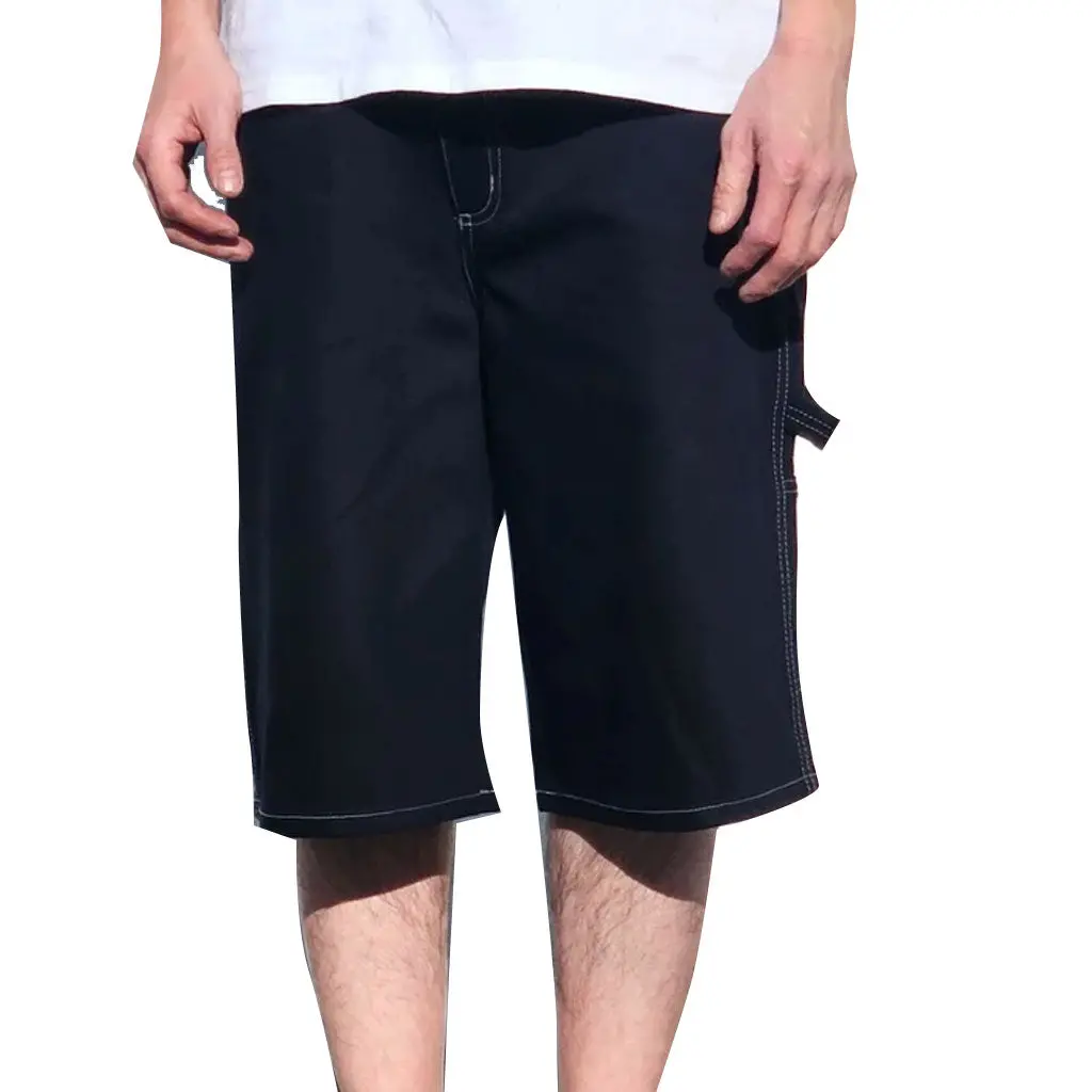 Neo Blue Carpenter Baggy Shorts - Jet Black 1
