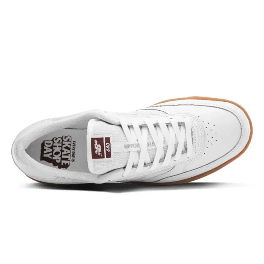 New Balance Nm 440 Skate Shop Day - White/Burgundy 2