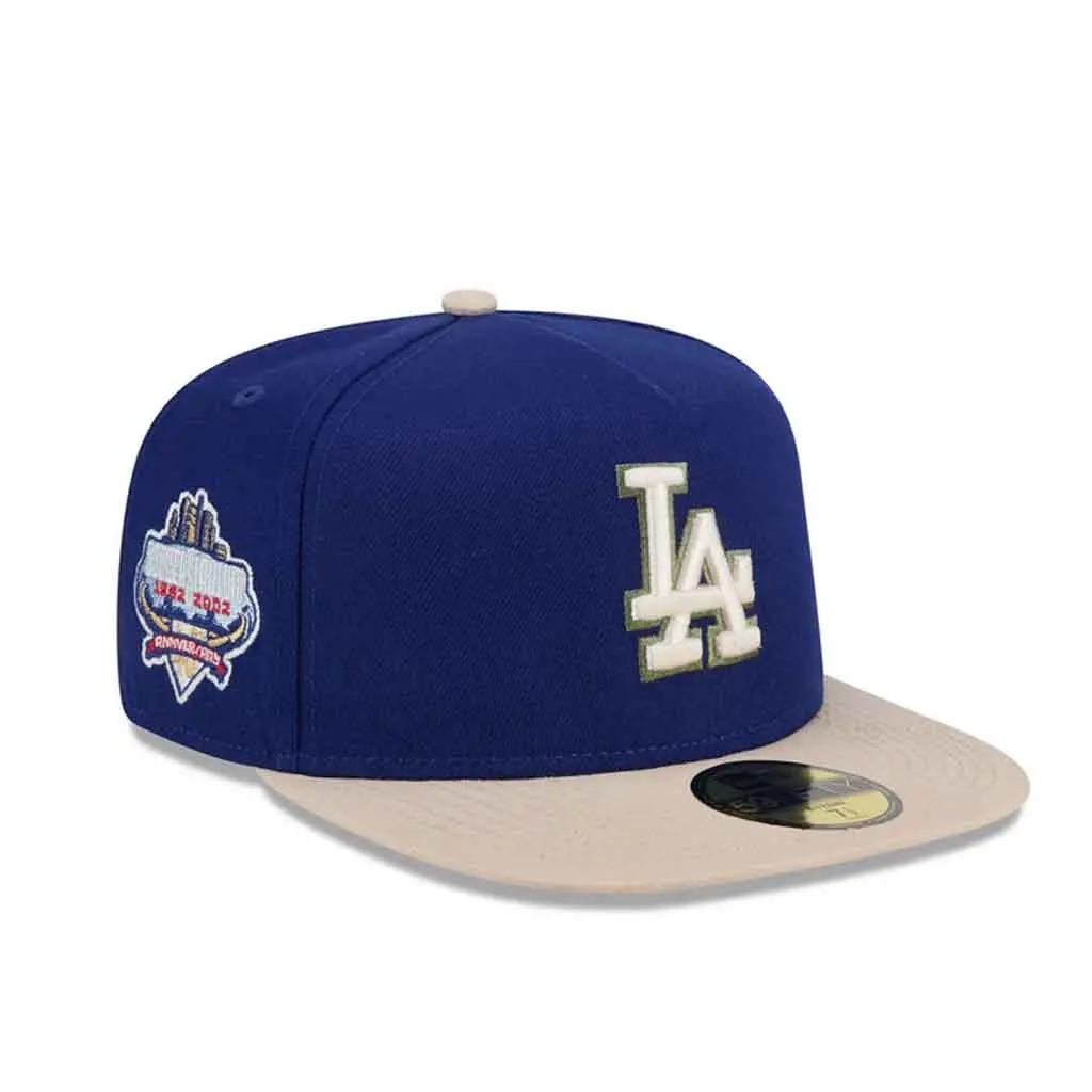 New Era La Dodgers Canvas 5950 A-Framed Fitted - Blue/Khaki 1