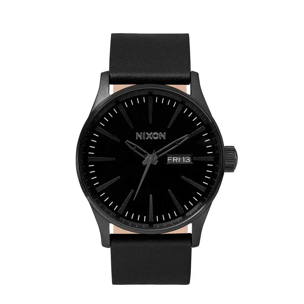 Nixon Sentry Leather - All Black 1