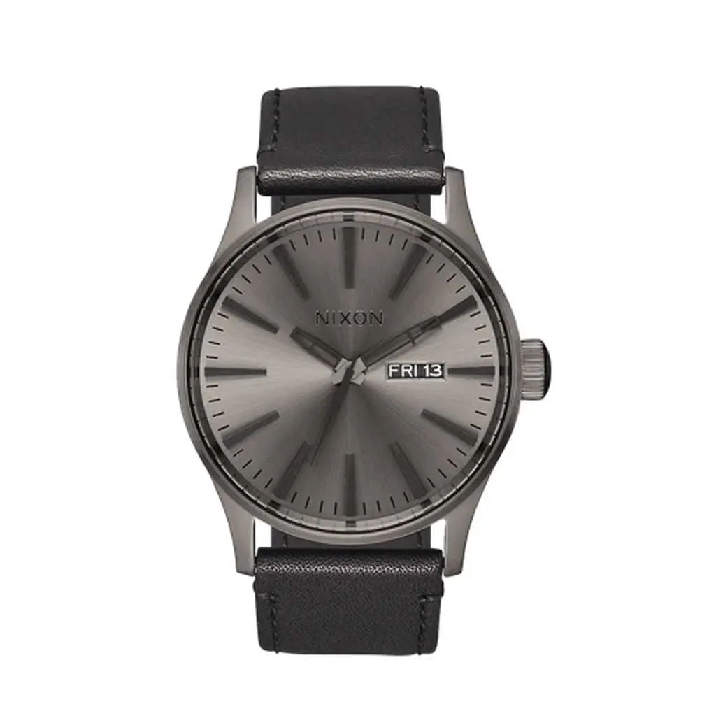 Nixon Sentry Leather - Gunmetal/Black 1