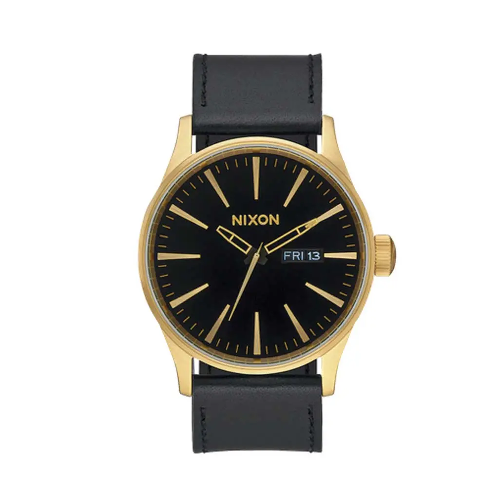 Nixon Sentry Leather - Gold/Black 1