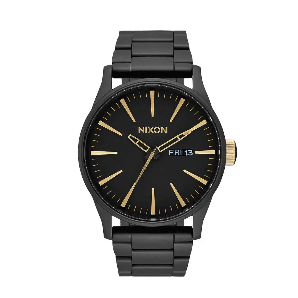 Nixon Sentry Ss Watch - Matte Black/Gold 1