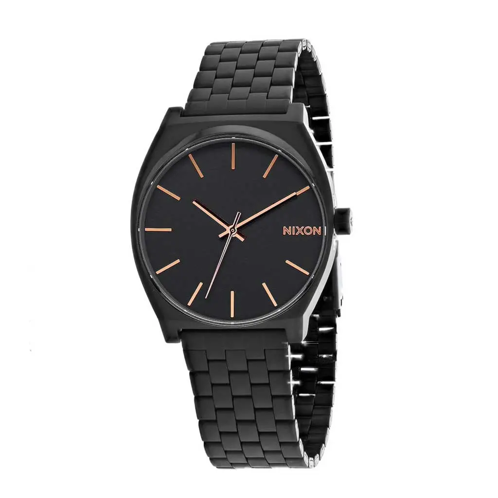 Nixon Time Teller - All Black/Rose Gold 1