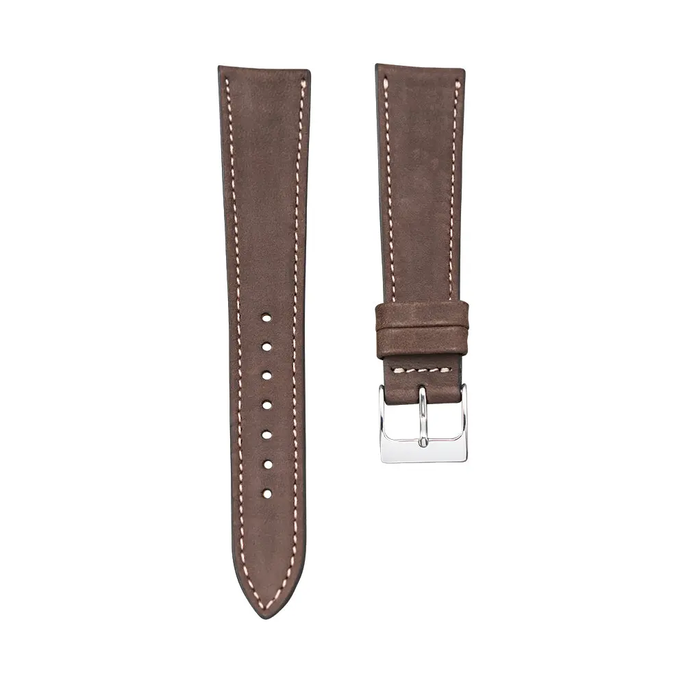 Dark Brown Nubuck Leather Strap 1
