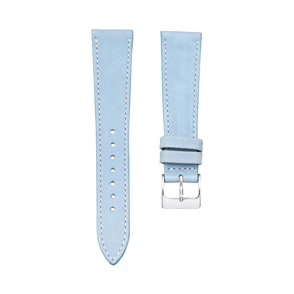 Light Blue Nubuck Leather Strap 1