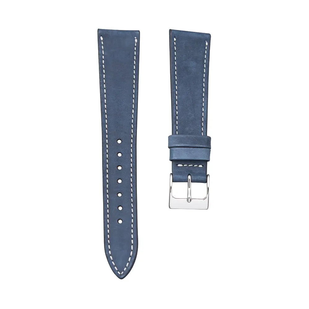 Navy Blue Nubuck Leather Strap 1